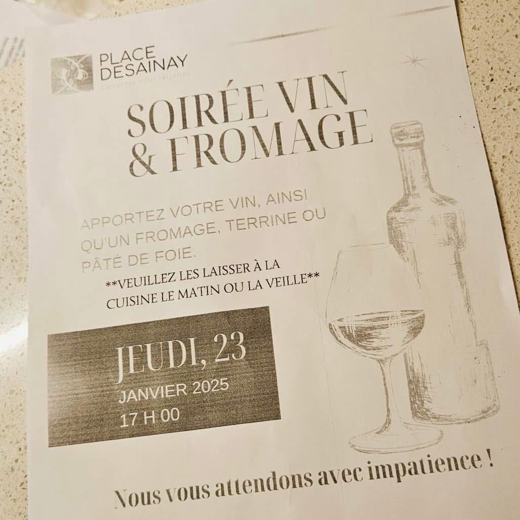 Soirée vin & fromage - Place Desainay