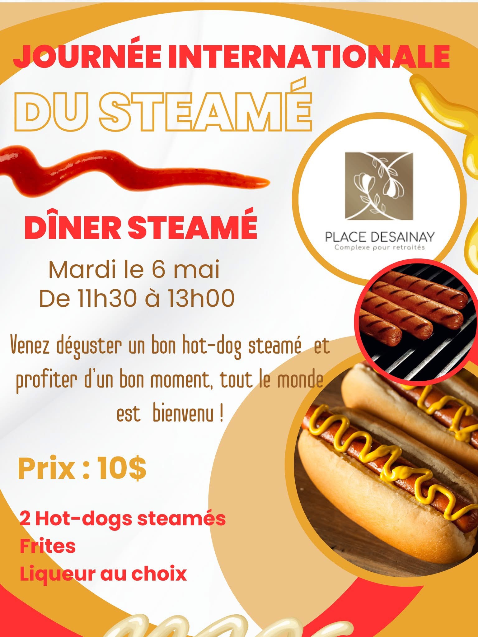 Journée internationale du steamé🌭 - Place Desainay